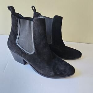 Thursday Boot Co. Women's Duchess Bootie, Size 10 Black Suede Western Chelsea